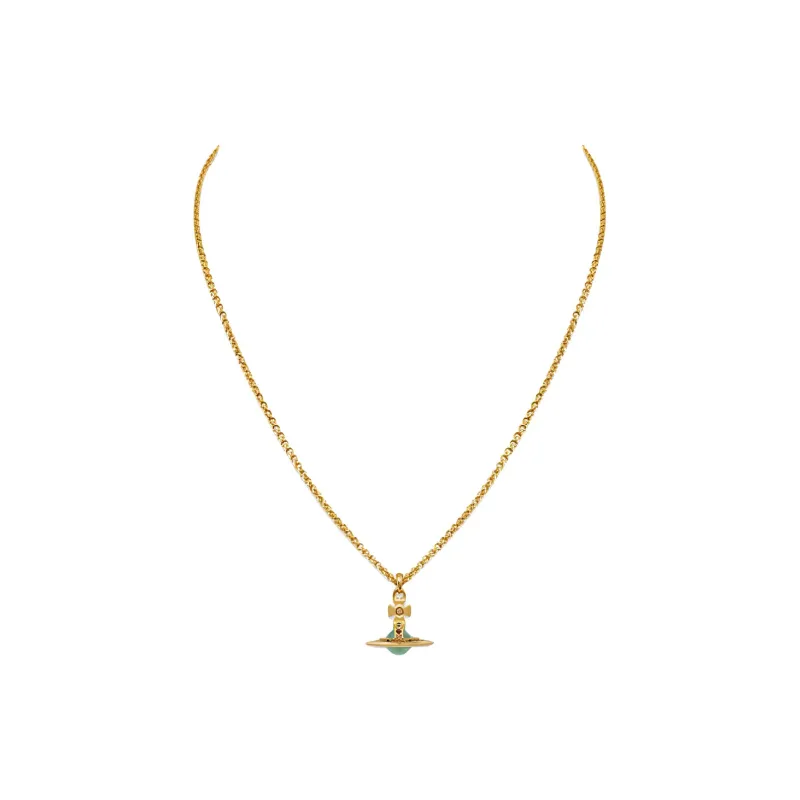 Vivienne Westwood Brass Necklaces Unisex Green/Gold-3