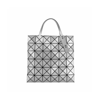 ISSEY MIYAKE Polyvinyl Chloride Resin Tote Bag Shopping Bag Handbag Women's Light Gray & Silver
