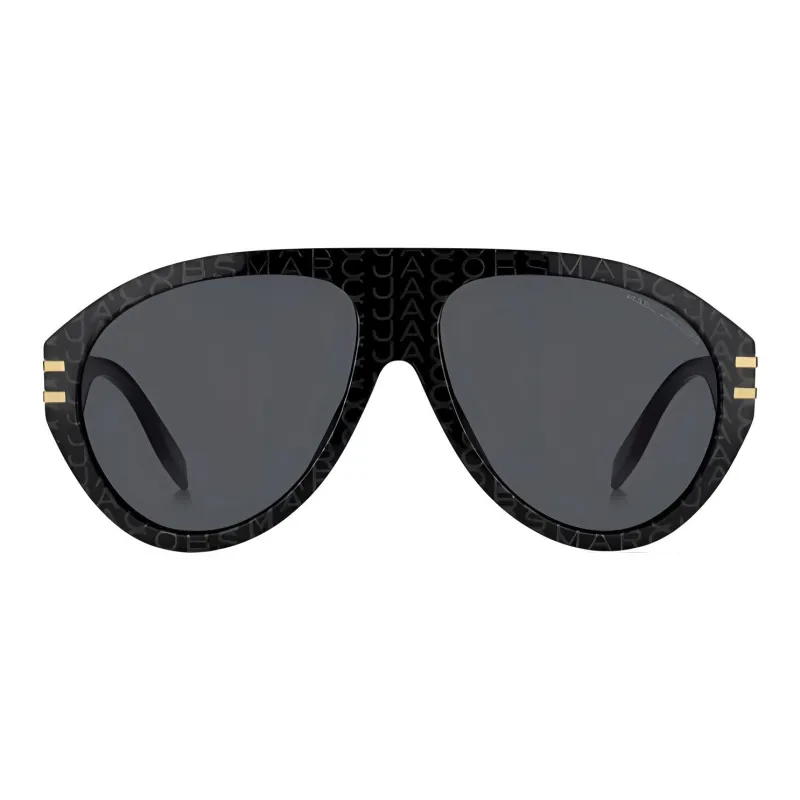 MARC JACOBS Acetate Irregular Shape Sunglasses Men's Black-1