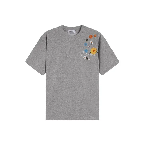 POPWAVE T Shirt Unisex Gray Double Sided Embroidery