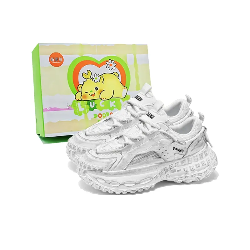 Budding Bear Anti Slip Wear Resistant Breathable Height Increasing Low Top Chunky Sneakers Men's-12