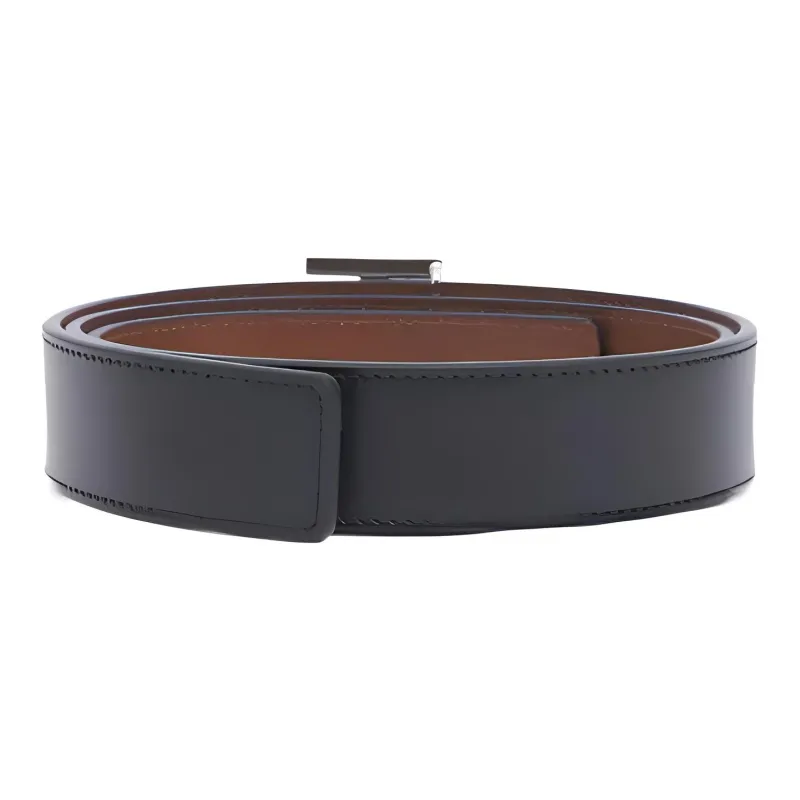 Burberry Monogram-buckle Reversible Leather Belt-2