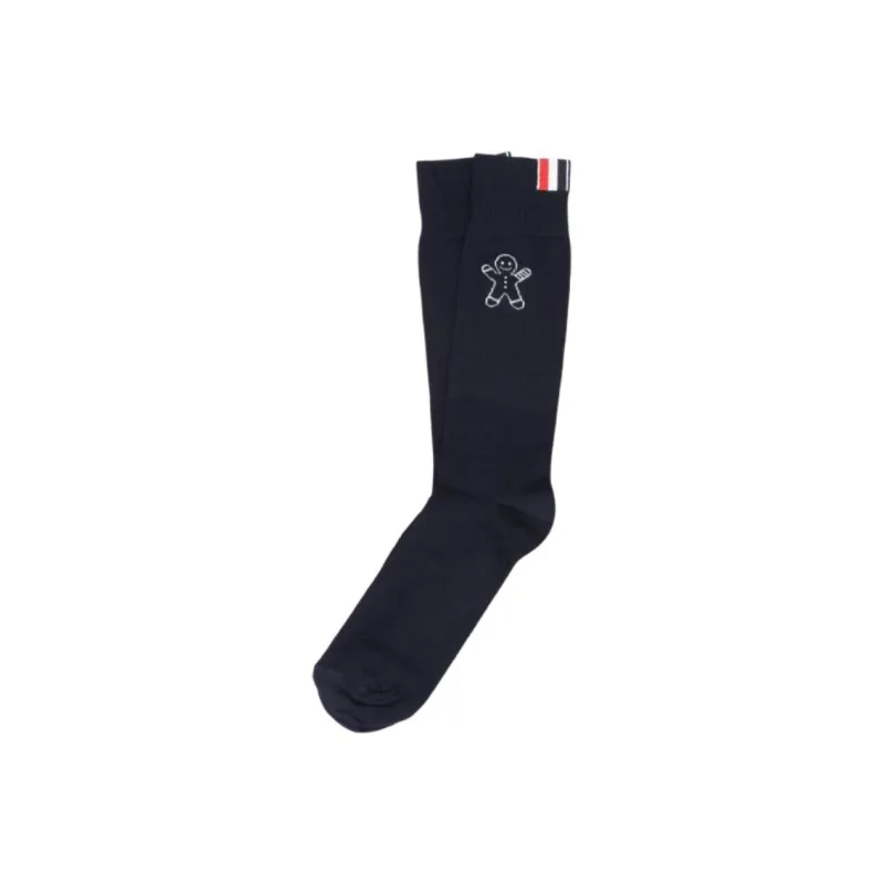 THOM BROWNE· Mid Calf Socks Men's 1 Pack Black-0
