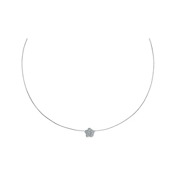 TORY BURCH Brass Necklaces Unisex Silver