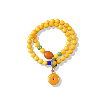 Gu He Amber/Beeswax Bracelets Unisex