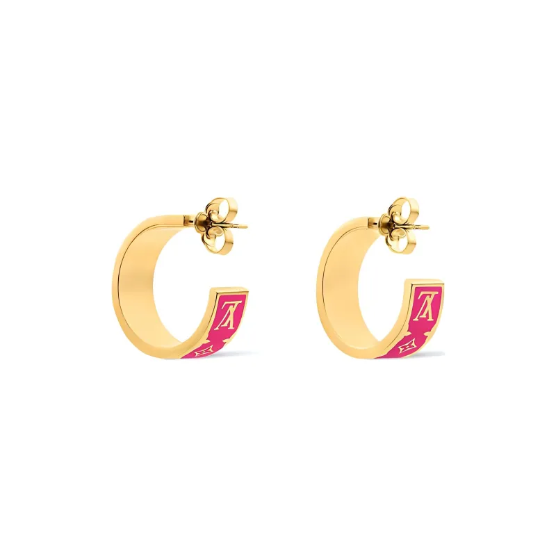 LOUIS VUITTON M01833 Nanogram Enamel Earrings-1