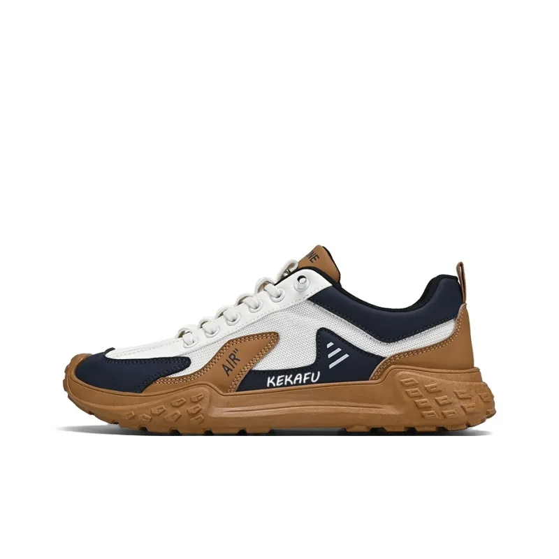 KEKAFU Casual Shoes Men Low Top White Black/White Green/Khaki-6