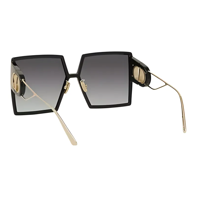 DIOR Plastic Irregular Shape Sunglasses Women's Black-2