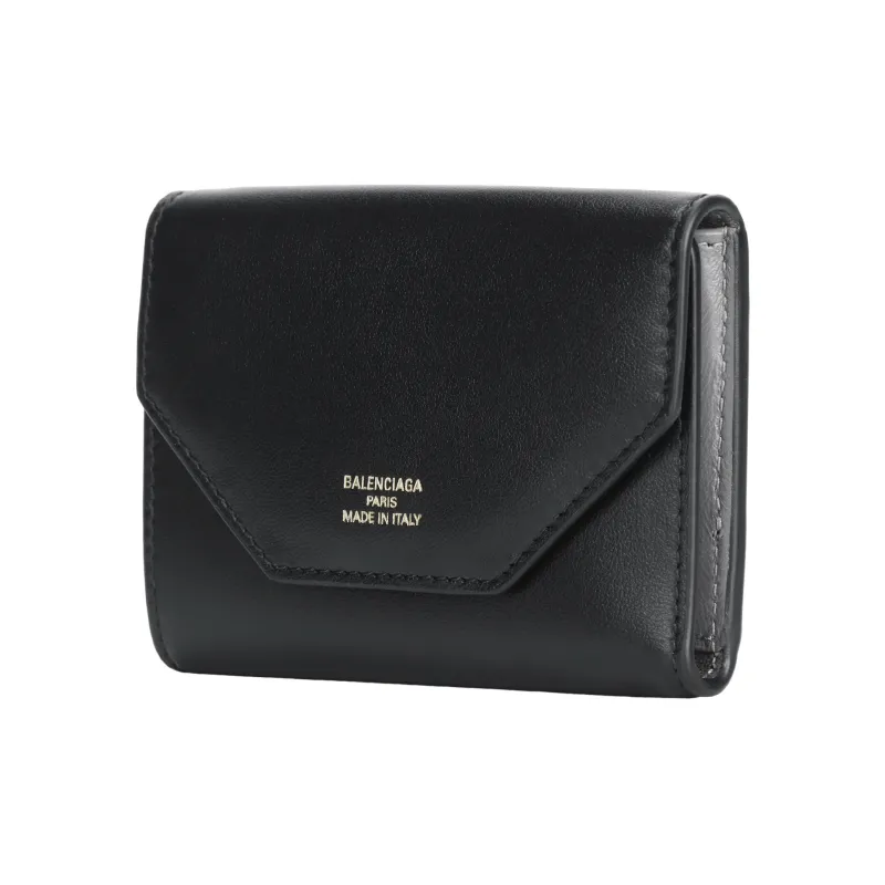 Balenciaga Smooth Calf Leather Wallet Women's Black-1