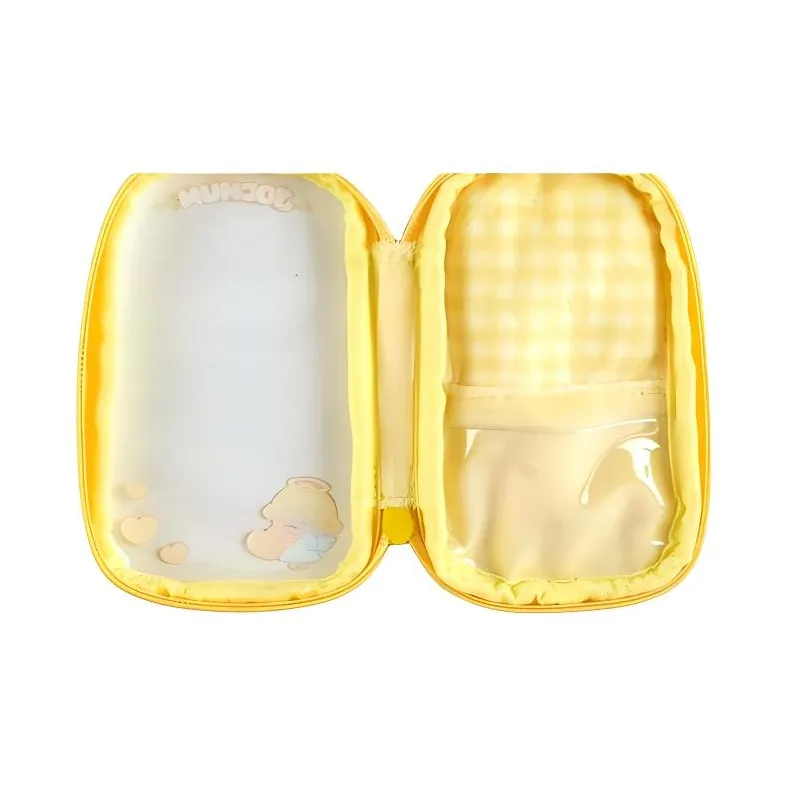 Sanrio Polyester With Polyvinyl Chloride Storage Bag Coin Purse Regular Women's Light Yellow-3