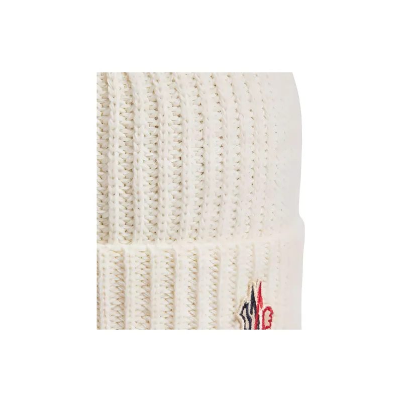 Moncler Coarse Spun Wool Beanies Kids' White-2