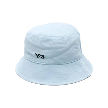 Y 3 Embroidered logo Cotton Bucket Hat