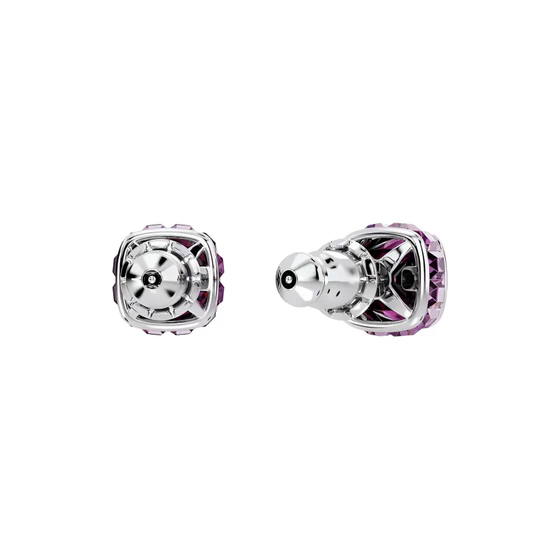 Swarovski Birthstone Stud Earrings Women's Purple-3