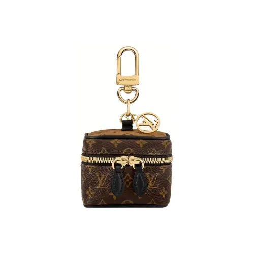 LOUIS VUITTON Vanity Canvas Hairbrush And Makeup Bag Set Unisex Brown