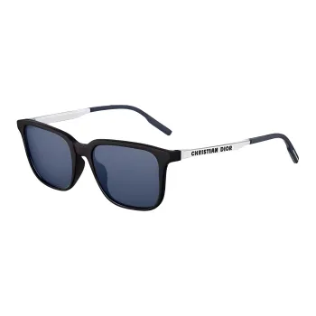 DIOR Metal Irregular Shape Sunglasses Men's Black/Transparent