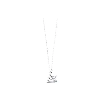 LOUIS VUITTON 18K White Gold Necklaces Women's Silver