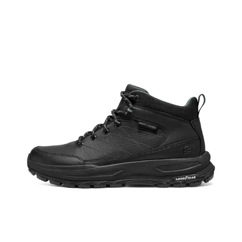 Skechers MENS USA Anti Slip Wear Resistant Mid Top Hiking Shoes Men's Black-0