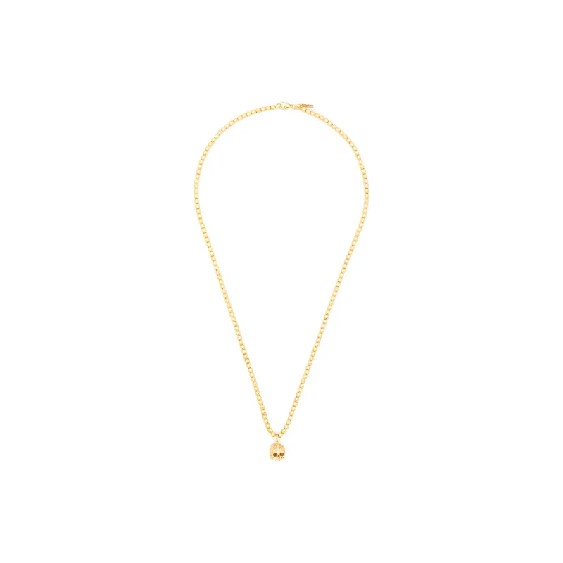 EMANUELE BICOCCHI Skull Pendant Beaded Necklace-1