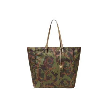 VERSACE VERSACE Nylon Handbag Tote Men's Army Green