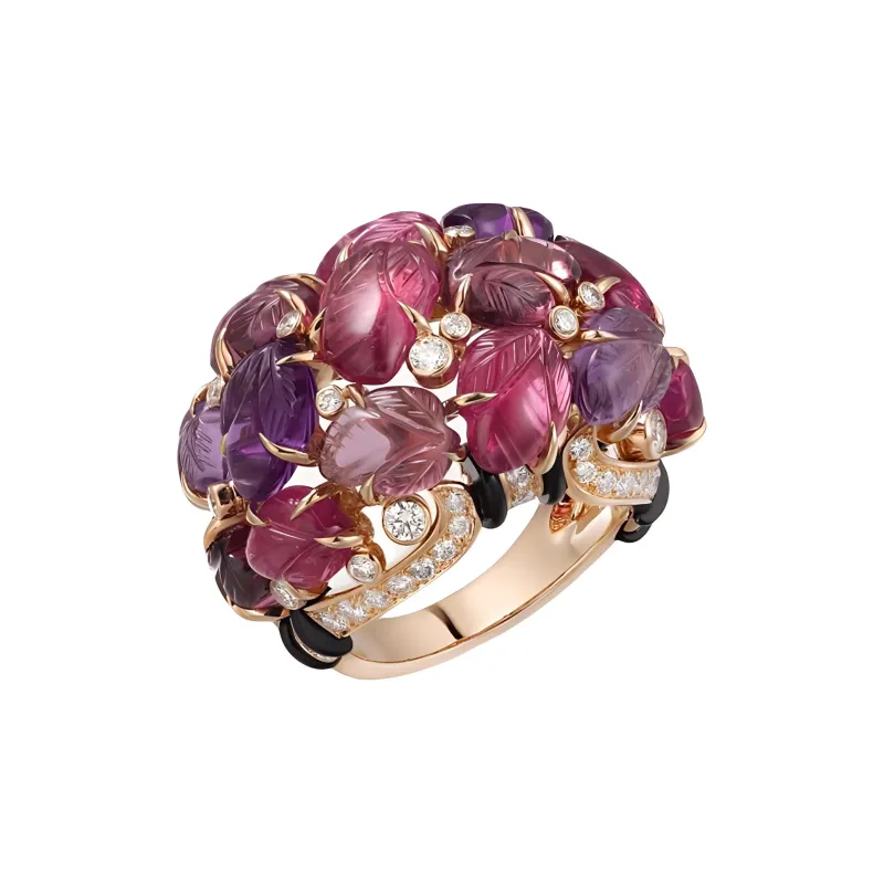 CARTIER Diamond Rings Unisex Purple-1