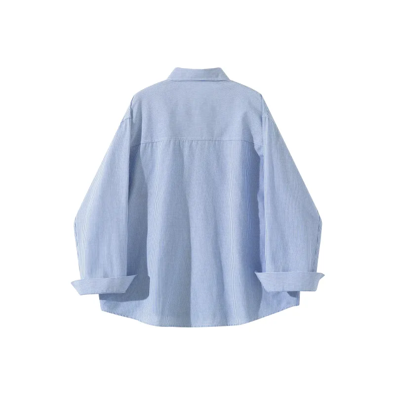 SOIE Shirt Unisex Yellow With White Stripes-12