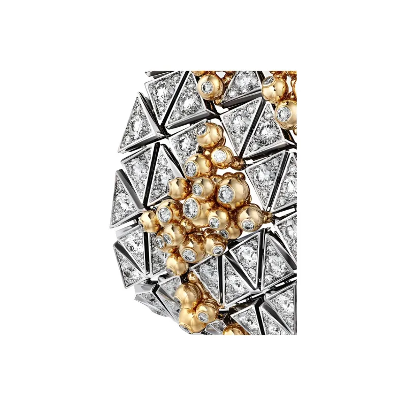 CARTIER Gold White Gold Diamond Bangles Unisex Silver-2