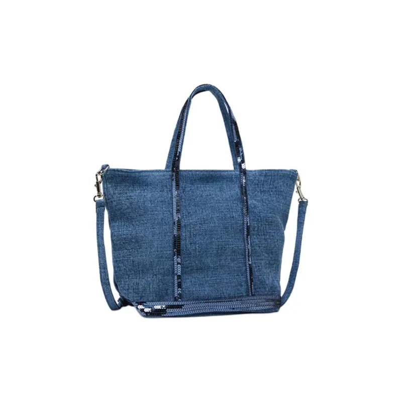 Vanessa Bruno Linen Handbag Trumpets Unisex Blue-1