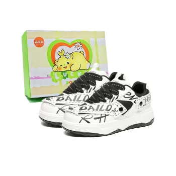 Budding Bear Anti Slip And Wear Resistant Lightweight Low Top Skateboard Shoes Unisex Box