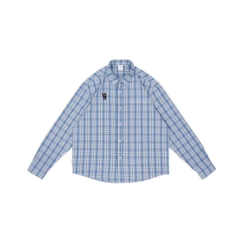 MYSAMESAME T Shirt Unisex Ice Blue Checkered-2
