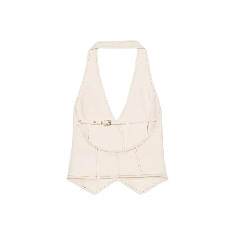 ZARA Tank Tops Women's Raw White-1