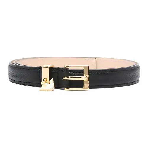 EMPORIO ARMANI Eagle Logo charm Leather Belt
