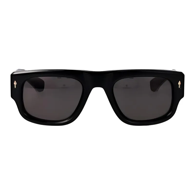 JACQUES MARIE MAGE Acetate Metal Cured Cellulose, Sterling Silver, Damascus Steel Wire Core Square Sunglasses Unisex-1