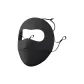 Black (Full Face Sun Protection, Breathable, Not Suffocating)