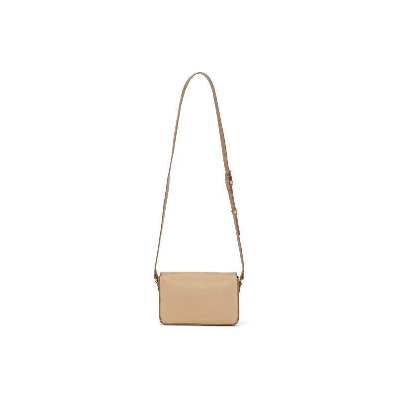 Burberry Calfskin Shoulder Bag, Crossbody Bag Women's Beige-2