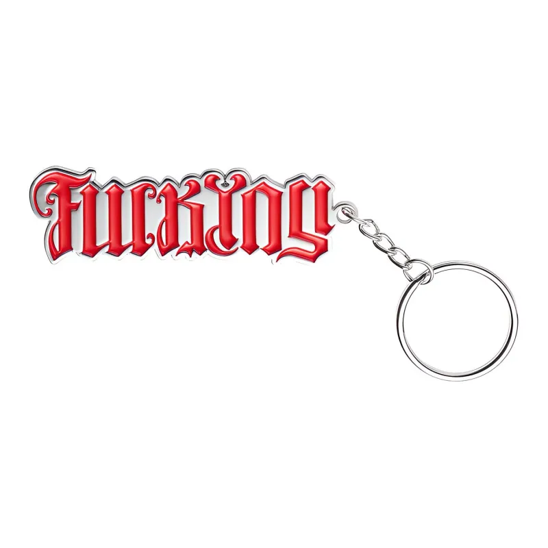 Supreme Ambigram Keychain Red-3