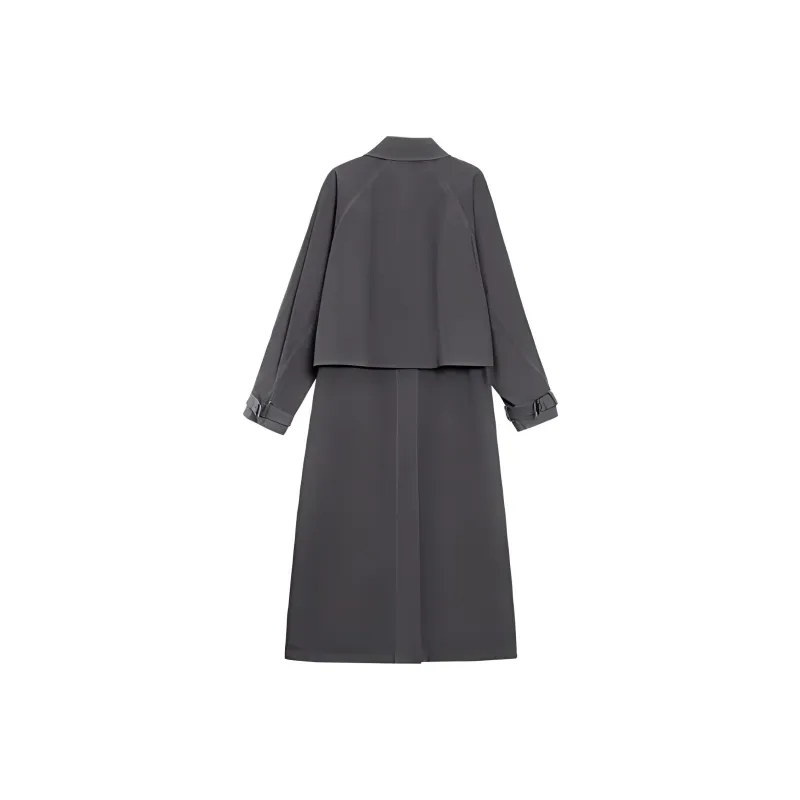DEAR DEER PUFF Trench Coat Women's Night Green-1