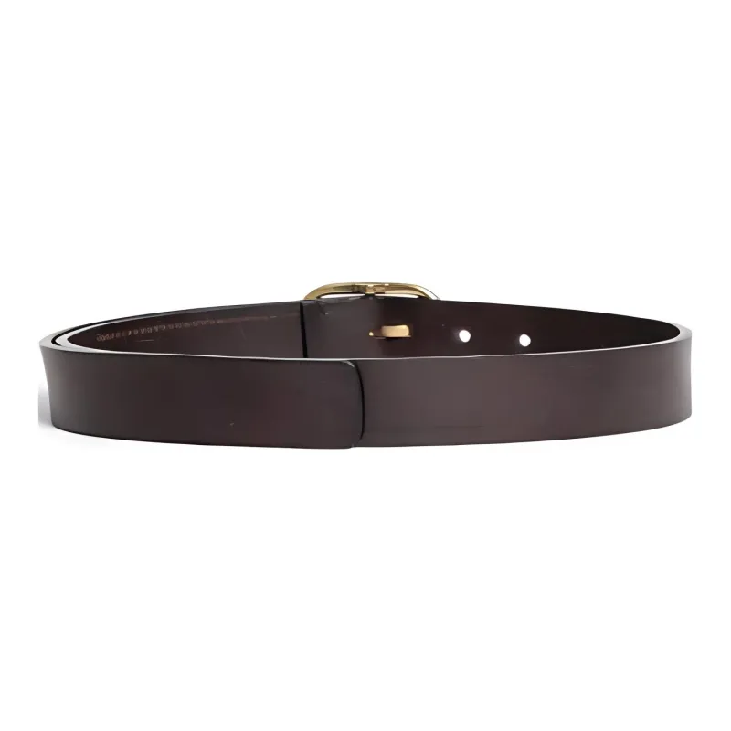 LOEWE Calfskin Leather Belts Women's Brown Width 3.5CM-1