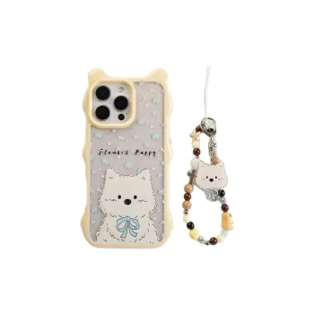 Sopi Acrylic Material Blue Floral West Highland Phone Cases Compatible With IPhone 16/15 Pro Max/Apple 13/14 Pro/Max