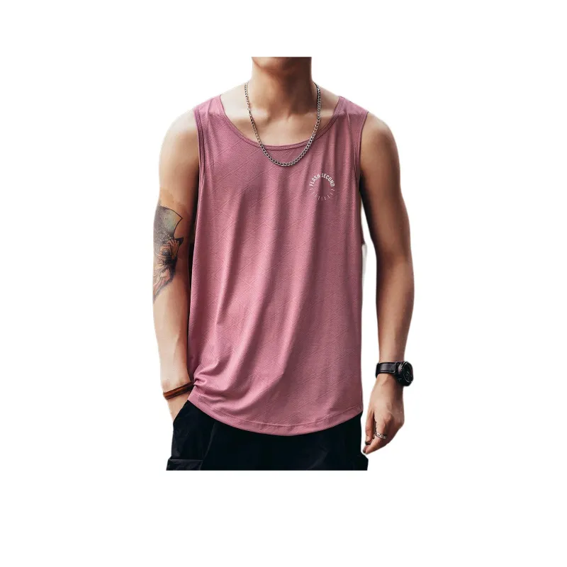 GELANLU Tank Tops Unisex Rose Red-0