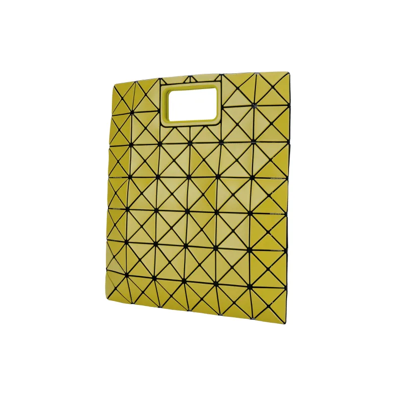 ISSEY MIYAKE Polyvinyl Chloride Resin Handbag Women's Yellow-1