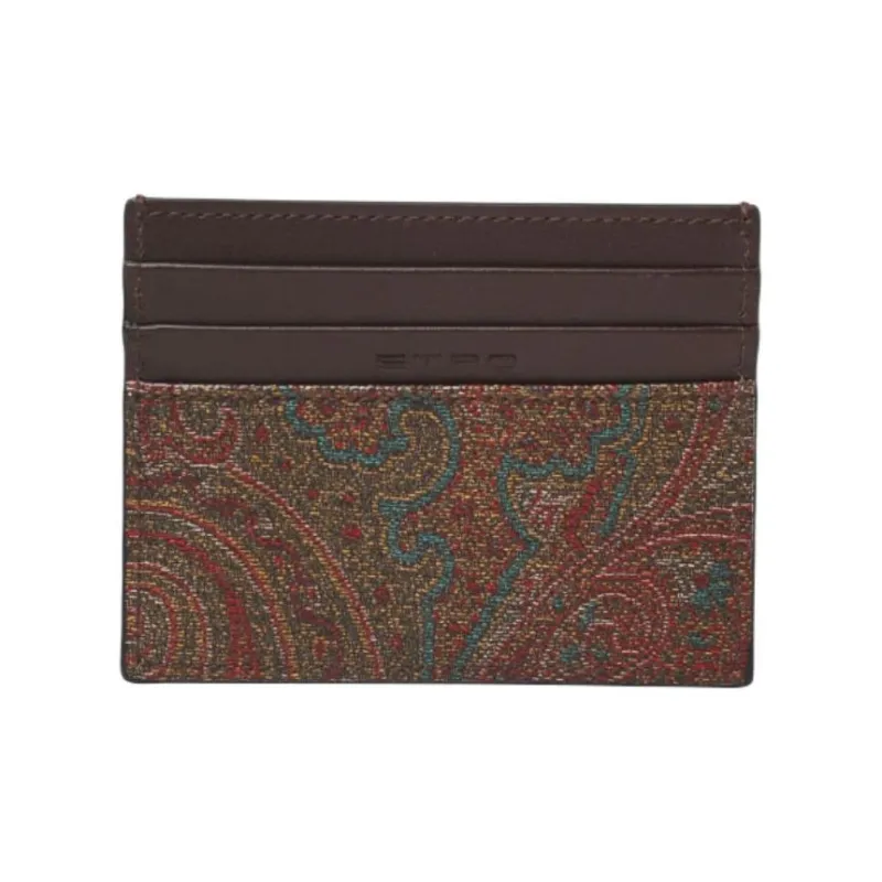 ETRO Polyester Card Holder Regular Women's Brown-2