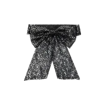 Maison Michel Wicole Sequin-Embellished Bow Headband