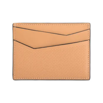 LOEWE Puzzle Cow Leather Card Holder Men's Warm Sand