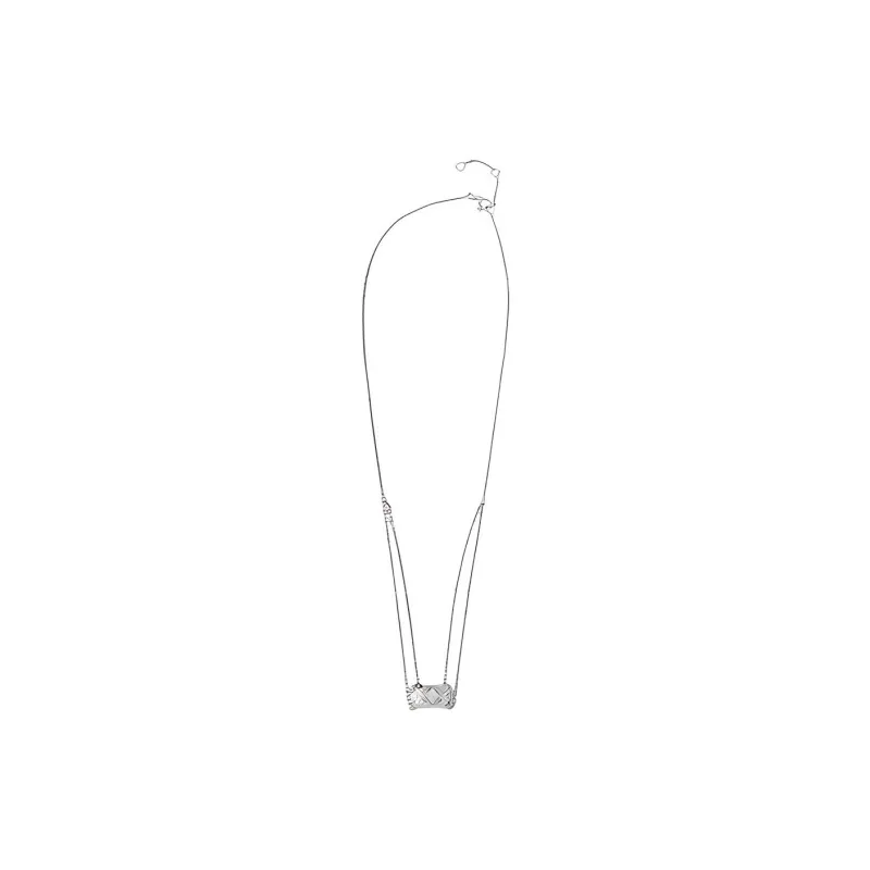CHANEL 18K White Gold Necklaces Unisex-2