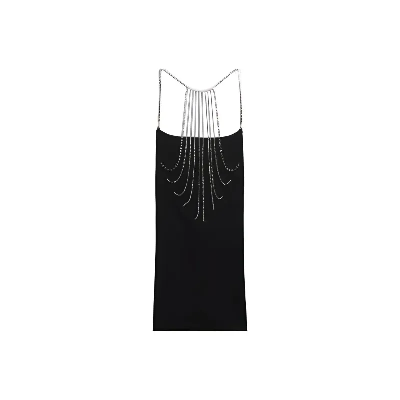 ZARA Slip Dresses Women's Black-1