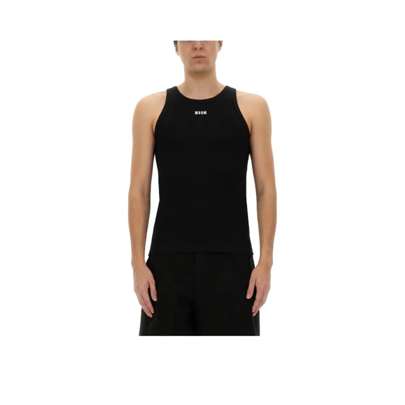 MSGM SS25 Tank Tops Men's Black-0