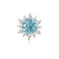 Snowflake Stud Earrings-Blue