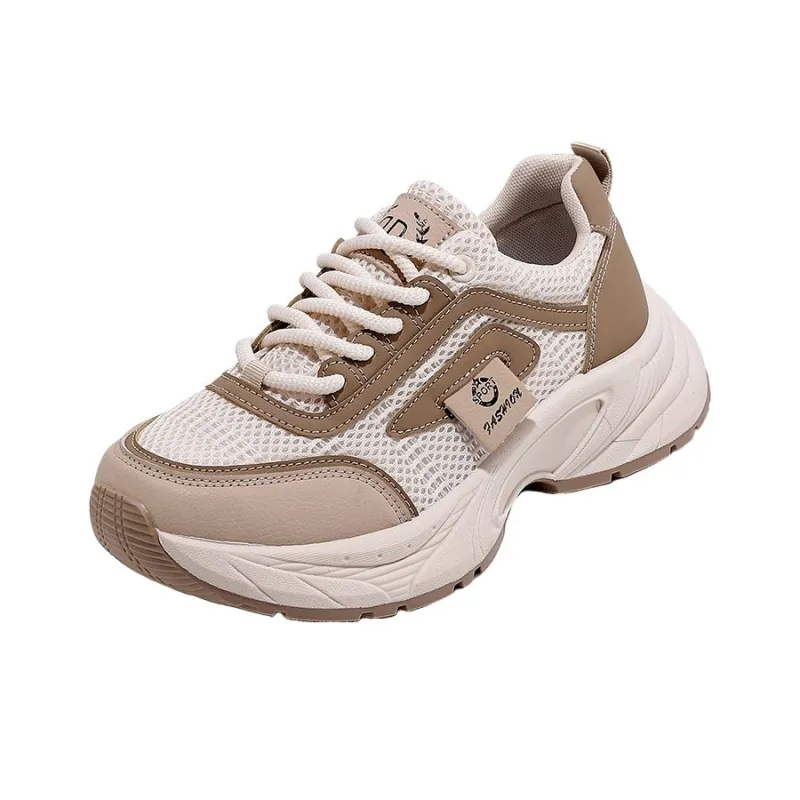 SHENGERLEIDE Abrasion Resistant Breathable Height Increasing Low Top Chunky Sneakers Women's-10