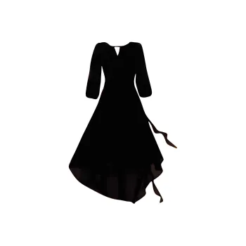 Wbwq Long Sleeved Dress Women's Black