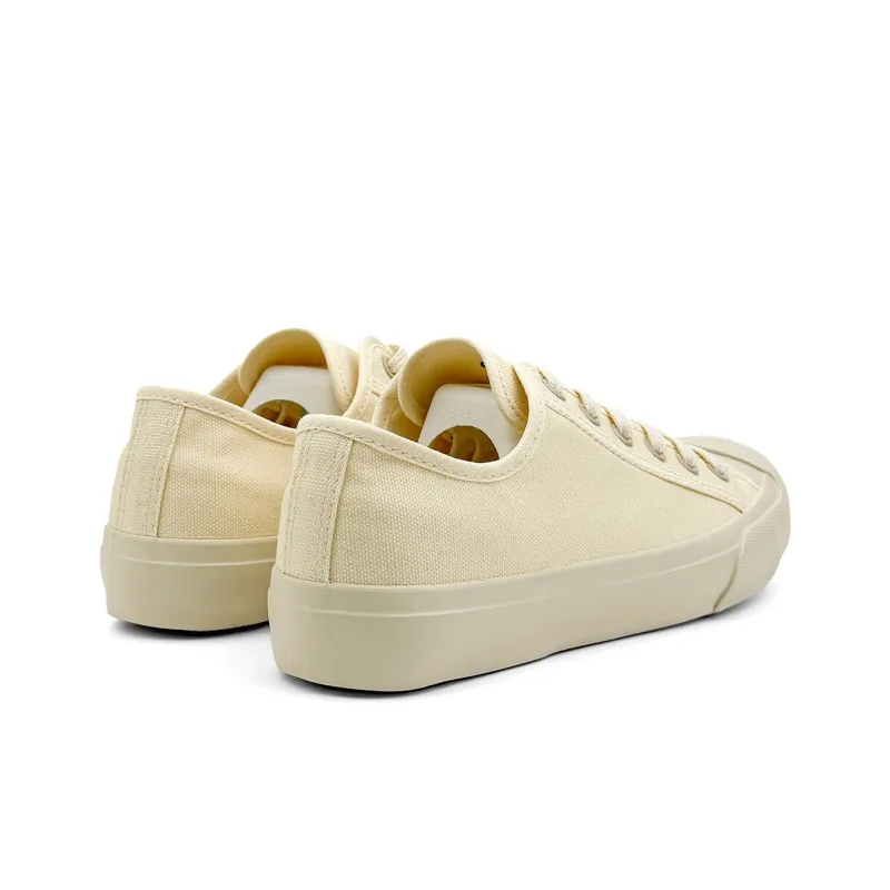 Mengsai Abrasion Resistant Slip Resistant Low Top Canvas Shoes Women's Cream White-5